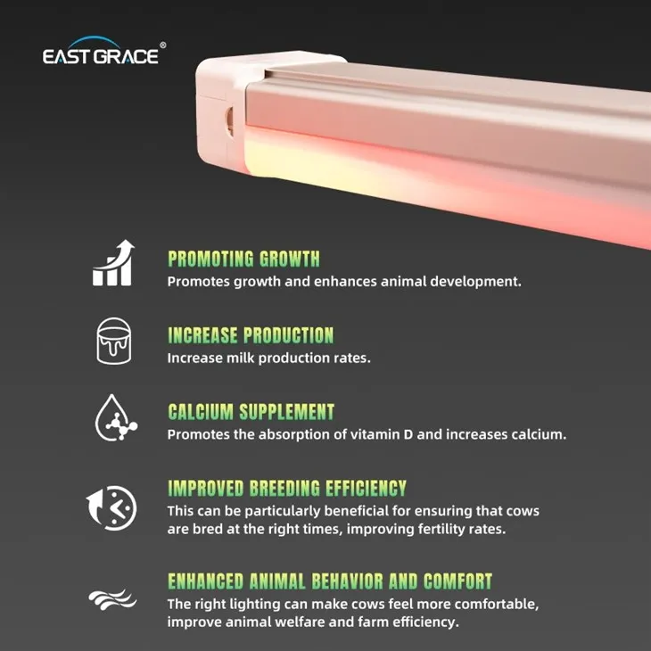 LED Dairy Farm Lighting Smart Linear Lights With Night Options Poultry Farm 5ft 1500mm 76W Milky Cattle Use